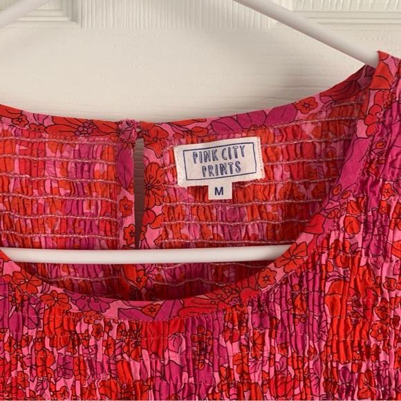 NWOT Tuckernuck Vintage Poppy Isabel Pink City Prints Dress Size Medium - Picture 4 of 5